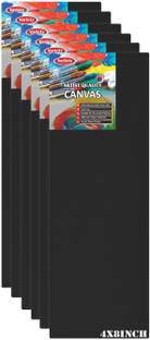 VARIETY 4 X 8 black board canvas Cotton Medium Grain Board Canvas (Set of 6)
