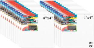VARIETY 4 X 4 BOARD CANVAS Cotton Medium Grain Board Canvas (Set of 24)
