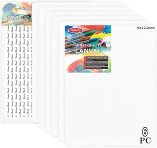 VARIETY 9 X 12 CANVAS BOARD Cotton Medium Grain Board Canvas (Set of 6)