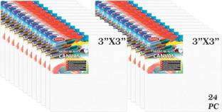 VARIETY 3 X 3 BOARD CANVAS Cotton Medium Grain Board Canvas (Set of 24)
