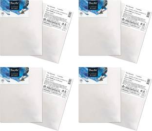 Fine Art Canvas Board 8X10, Cotton Fine Grain Stretched Canvas Board (Set of 4)