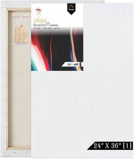 Variety Canvas 24 X 36 STRETCHED CANVAS Cotton Medium Grain Pre Stretched Canvas, Stretched Canvas Board, Primed Canvas Board, Board Canvas (Set of 1)