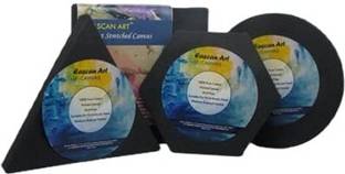 Eascan Art 6 Inch Cotton Medium Grain Pre Stretched Canvas (Set of 4)