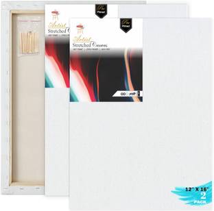 VARIETY 12 X 16 STRETCHED CANVAS BOARD Cotton Medium Grain Stretched Canvas Board (Set of 2)