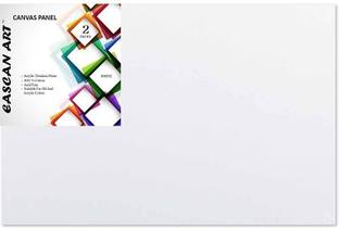 Eascan Art 12" x 12" Cotton Medium Grain Board Canvas (Set of 2)