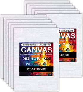 PANTONIC Artist's CANVAS BOARD TRIPLE LAYER PRIMED Cotton Medium Grain Board Canvas, Primed Canvas Board (Set of 12)