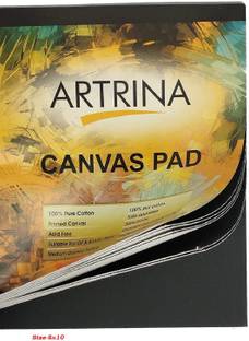 Eascan Art 8x10 Inches Cotton Medium Grain Canvas Pad (Set of 1)