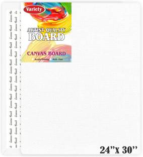 VARIETY 24" X 30" CANVAS BOARD Cotton Medium Grain Board Canvas (Set of 1)