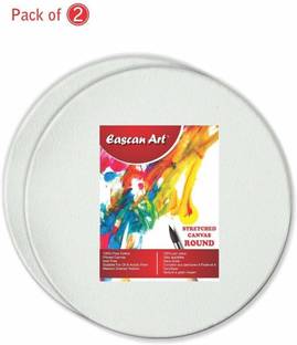 Eascan Art Grain Pre Stretched Round Canvas 20" Cotton Medium Grain Pre Stretched Canvas (Set of 2)