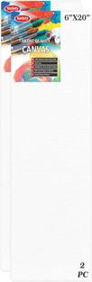 VARIETY 6 X 20 CANVAS BOARD Cotton Medium Grain Primed Canvas Board (Set of 2)