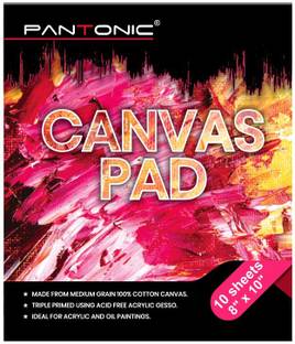 PANTONIC A/5 CANVAS PAD Cotton Medium Grain Canvas Pad (Set of 10)