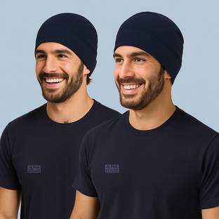 ALPHA STYLIST Men's Cotton Skull Cap – Sweat-Wicking Helmet Liner for Biking & Cycling Riding Gloves