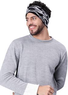 Intelligent Mens Army Pattern Earwarmer Headband (Black) Head Band