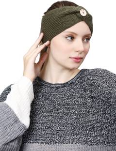 Intelligent Womens Warm Chenille Knitted Headband Earwarmer Winter accessories (Green) Head Band