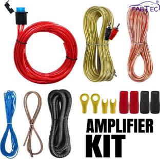 FABTEC 10 Gauge Dual channel Copper Wire Kit 2500W For Amps & Bass Tube Audio Two Class AB Car Amplifier