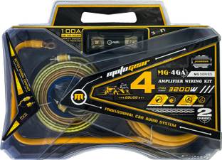 MOTOGEAR 4-Gauge AmplifierKit High-Performance Wiring for Audio Systems Two Class D Car Amplifier