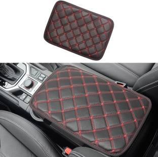 Edylin Car Center Pad , Universal Fit For Car Waterproof Armrest Seat Pad (Black/Red) Car Armrest Cover
