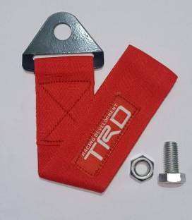 Auto MT RED TRD TOW BELT CAR TRUCK Universal Strap Tow Hook Towing Belt Front and Rear Mount Towing Hook
