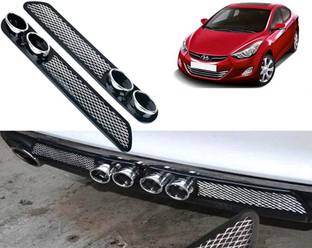 Selifaur Car Rear Dual Tip Bumper Lip Diffuser For_ Elantra Car Beading Roll For Bumper