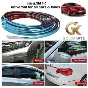 GOLDKARTZ Daewoo Matiz For Car Exterior Decorating and Styling Strips (10 MM 3 Meter) Car Beading Roll For Bonnet, Boot Lid, Bumper, Door, Grill and Garnish Cover, Hood, Trunk, Window, Window Sill