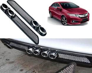 Selifaur Car Rear Dual Tip Bumper Lip Diffuser For_ City Ivtec 2016 Car Beading Roll For Bumper