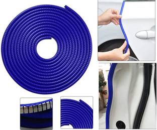 JMD GLOBAL SALES Flexible Car Door Edge Guard Protector U-Shape Rubber Sealing Strip Beading Trim Sound Insulation Soundproof Door Seal 5 Meter, Blue Colour Car Beading Roll For Door