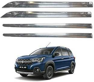 CARSHADE Full Chrome Set of 4pcs Side Beading Side Cladding Compatible for XL6 Car Beading Roll For Door