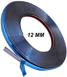Lakshmina Enterprises Car Side Chrome Beading roll For Car Exterior Decoration Strips (12 mm 2 meter) Car Beading Roll For Grill and Garnish Cover, Window, Door, Bumper, Window Sill