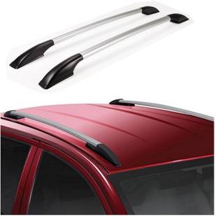 aksmit Exclusive Car Stylish Drill Free Roof Rails Black & Silver for Maruti Car Beading Roll For Hood