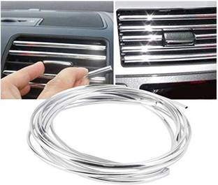 ASRYD AC vent / Car Edges Chrome Styling In Car Décor Silver Car Beading Roll For Bumper, Door, Bonnet, Grill and Garnish Cover
