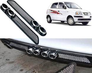 Selifaur Car Rear Dual Tip Bumper Lip Diffuser For_ Santro Xing Car Beading Roll For Bumper