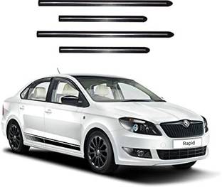 CARSHADE Side Beading Moulding Compatible for Skoda Rapid Set of 4 Pieces Car Beading Roll For Door