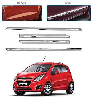 CARSHADE Full Chrome Side Beading Protector for CHEVROLET Beat Model Car Beading Roll For Door