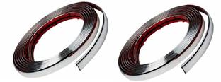 Love Me Chrome set of 2 (2 metre) Car Beading Roll For Bumper, Grill and Garnish Cover, Window