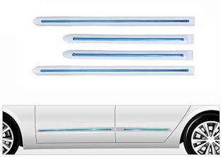 CARSHADE White with Chrome strip Side Beading Protector for MARUTI A-star Model Car Beading Roll For Door