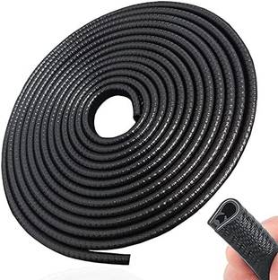 JMD GLOBAL SALES Black Car Door Edge Guards U Shape Edge Trim Rubber Strip (5m)-0233 Car Beading Roll For Door, Door, Window