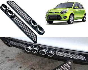 Selifaur Car Rear Dual Tip Bumper Lip Diffuser For_ Figo Type-1 Car Beading Roll For Bumper