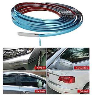 QNJL Flexible 10mm Car Chrome Beading Car Door/Bumper/Window Edge Protection Car Beading Roll For Door