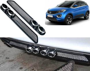 Selifaur Car Rear Dual Tip Bumper Lip Diffuser For_ Nexon Car Beading Roll For Bumper