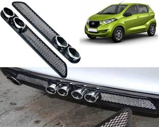 Selifaur Car Rear Dual Tip Bumper Lip Diffuser For_ Redi Go Car Beading Roll For Bumper