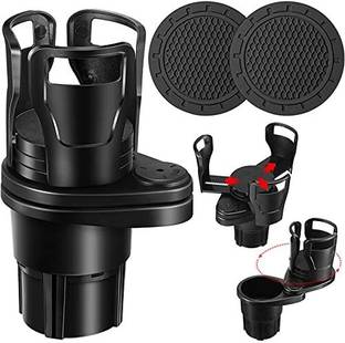 Air Wink 2 in 1 Multifunctional Car Cup Holder & Coaster, Universal, 360 Degree Rotatable Car Bottle Holder