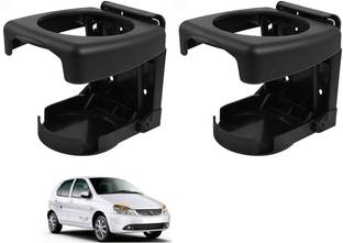 AuTO ADDiCT Car Foldable Black Drink Holder Cup Holder For TATA INDICA Car Bottle Holder