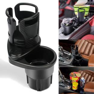 Spotview Dual Car Cup Holder Expander with Adjustable Base,360 Degree Rotatable Pack of 1 Car Bottle Holder