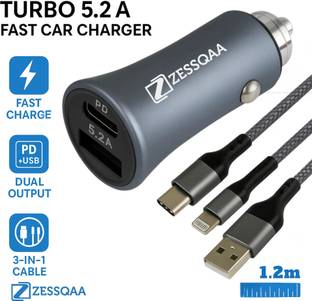 ZESSQAA 5.2 Amp Qualcomm 3.0 Turbo Car Charger