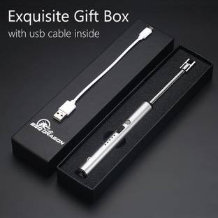 KEYMAX Socket USB Rechargeable Windproof Electric Gas Arc Lighter Candle Lighters Car Cigarette Lighter