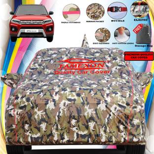 FAMEXON Car Cover For Maruti Brezza (With Mirror Pockets)