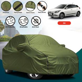 brandroofz Car Cover For Hyundai i10, Universal For Car (With Mirror Pockets)