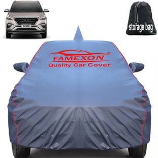 FAMEXON Car Cover For Hyundai Creta, Creta 1.4 CRDi L, Creta 1.4 S Diesel, Creta 1.6 SX Petrol (With Mirror Pockets)
