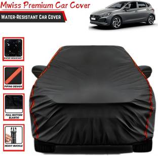 Mwiss Car Cover For Hyundai Elite i20, Elite i20 Asta 1.2, Universal For Car (With Mirror Pockets)