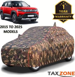 TAXZONE Car Cover For Maruti Vitara Brezza, Vitara Brezza Facelift, Brezza, Vitara Brezza VDi, Vitara Brezza ZDi, Vitara Brezza LDi (With Mirror Pockets)